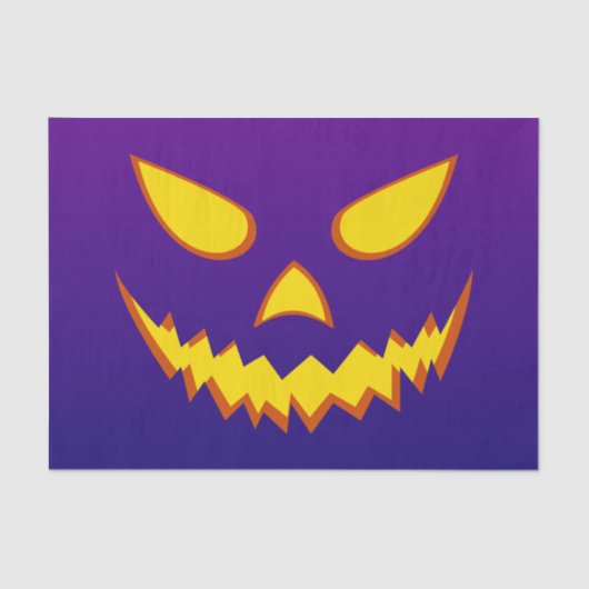 Halloween Grinning Face Jack op Lantern Pumpkin Tissuepapier (Voorkant)