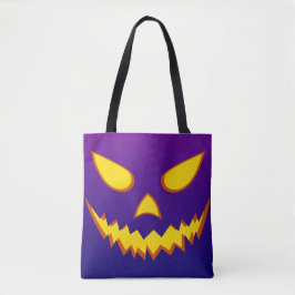 Halloween Grinning Face Jack op Lantern Pumpkin Tote Bag
