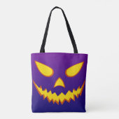 Halloween Grinning Face Jack op Lantern Pumpkin Tote Bag (Achterkant)