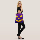 Halloween Grinning Face Jack op Lantern Pumpkin Tote Bag (Op model)