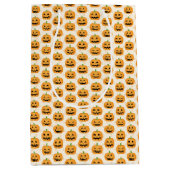 Halloween Grinning Oranje Jack o Lantern Medium Cadeauzakje (Voorkant)