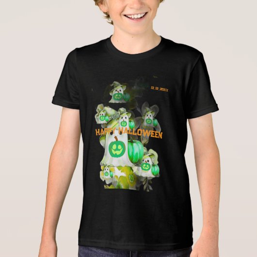 Halloween Groen diep zee Ghost Png, Trendy Tri-Blend Shirt (Voorkant)