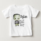 Halloween groen Frankenstein verjaardagsshirt (Voorkant)