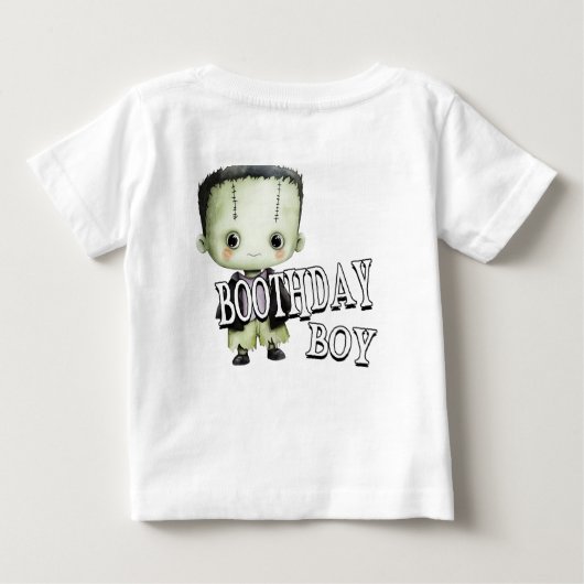 Halloween groen Frankenstein verjaardagsshirt (Achterkant)
