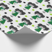 Halloween Groen Meisje Zombies Cadeaupapier (Hoek)