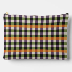 Halloween groen, paarse & zwarte gingham patroon etui