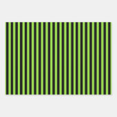 Halloween Groen Zwart Strepen Patroon Aangepaste T Inpakpapier Vel (Voorkant)