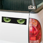 Halloween groene kat ogen bumpersticker (Op Truck)
