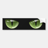 Halloween groene kat ogen bumpersticker (Voorkant)
