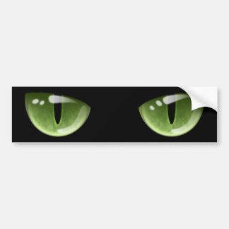 Halloween groene kat ogen bumpersticker