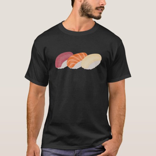 Halloween Groep Kostuum Sushi Nigiri Mannen Vrouwe T-shirt (Voorkant)