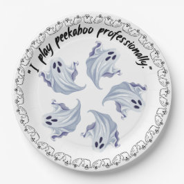 Halloween groep van geesten op papieren bordje