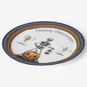 Halloween groep van party skeletten papieren bordje (Gekanteld)