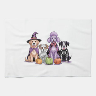 Halloween Groepshond Theedoek