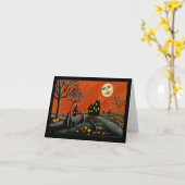 Halloween, groet, kaart, heksen, kaart (Gele Bloem)