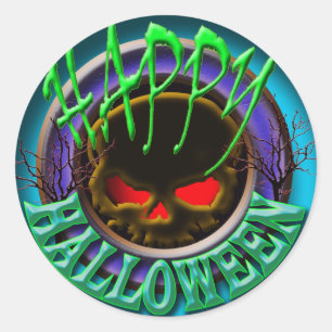 Halloween-groet Ronde Sticker