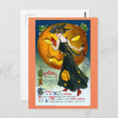  Halloween Groeten Heksenpompoengedicht Briefkaart (Voorkant / Achterkant)