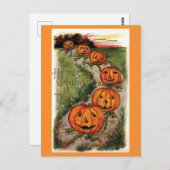  Halloween Groeten Jack O Lantern Pompoen Briefkaart (Voorkant / Achterkant)