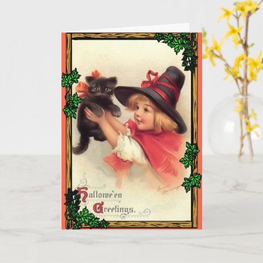 Halloween-groeten Kaart (Gele Bloem)