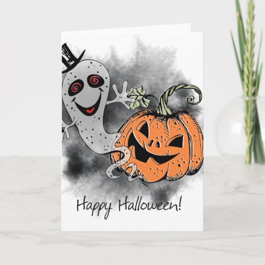 Halloween Groeten Kaart (Voorkant)