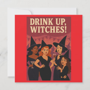 Halloween Groeten Kaart - Sassy Witch Party