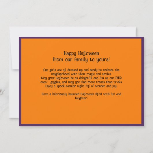 Halloween groeten met aangepaste foto Card Kaart (Achterkant)