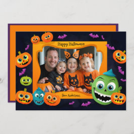 Halloween groeten met aangepaste foto Card Kaart