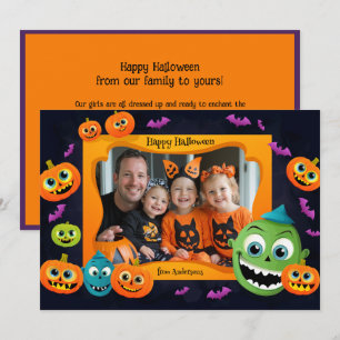 Halloween groeten met aangepaste foto Card Kaart