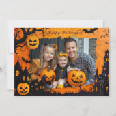 Halloween groeten met aangepaste foto Card Kaart (Voorkant)