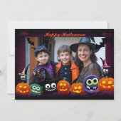 Halloween groeten met aangepaste foto Card Kaart (Voorkant)
