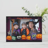 Halloween groeten met aangepaste foto Card Kaart (Staand voorkant)