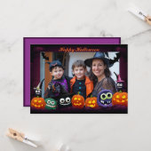 Halloween groeten met aangepaste foto Card Kaart (Voorkant / Achterkant in situ)