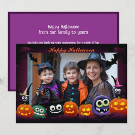 Halloween groeten met aangepaste foto Card Kaart