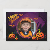 Halloween groeten met aangepaste foto Card Kaart (Voorkant)