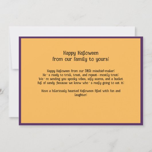 Halloween groeten met aangepaste foto Card Kaart (Achterkant)