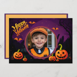 Halloween groeten met aangepaste foto Card Kaart
