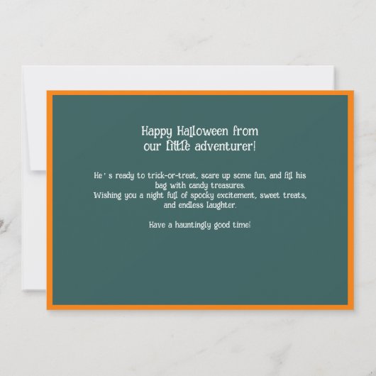 Halloween groeten met aangepaste foto Card Kaart (Achterkant)