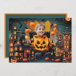 Halloween groeten met aangepaste foto Card Kaart