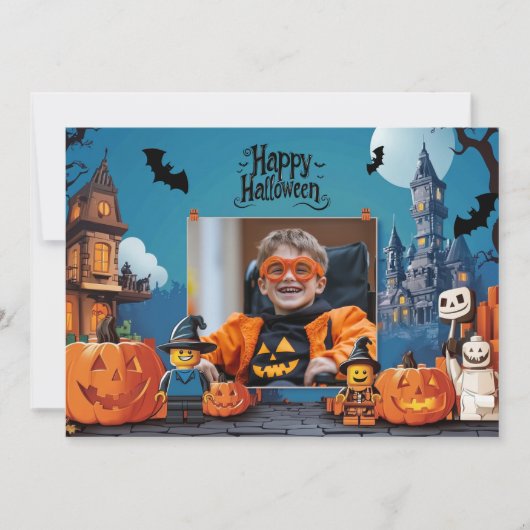 Halloween groeten met aangepaste foto Card Kaart (Voorkant)