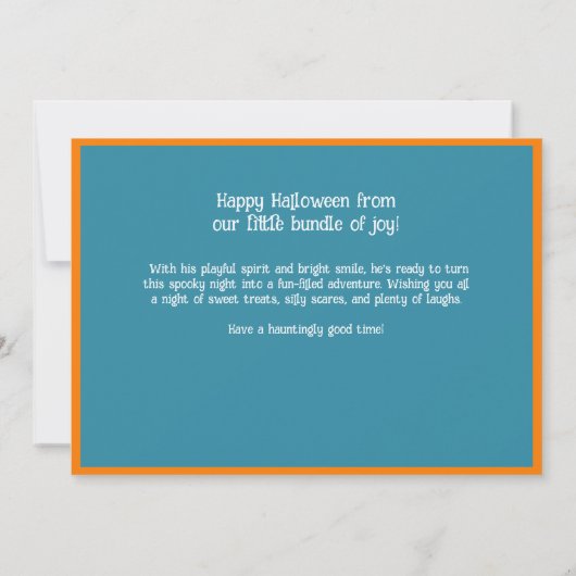 Halloween groeten met aangepaste foto Card Kaart (Achterkant)