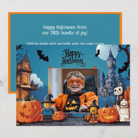 Halloween groeten met aangepaste foto Card Kaart (Voorkant / Achterkant)