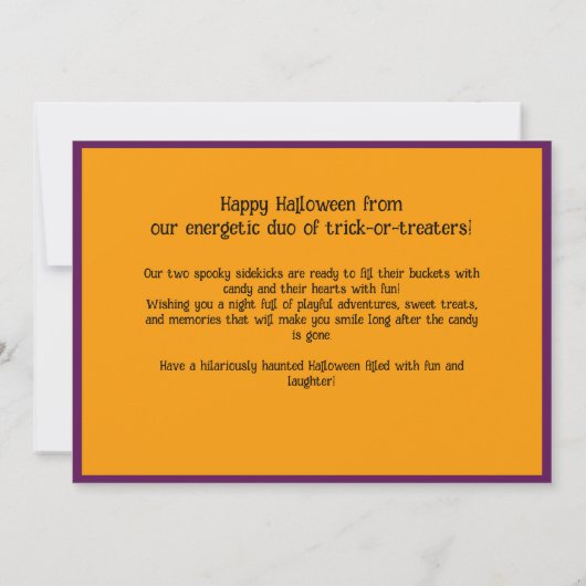 Halloween groeten met aangepaste foto Card Kaart (Achterkant)
