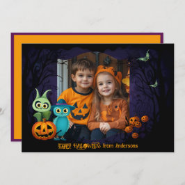 Halloween groeten met aangepaste foto Card Kaart