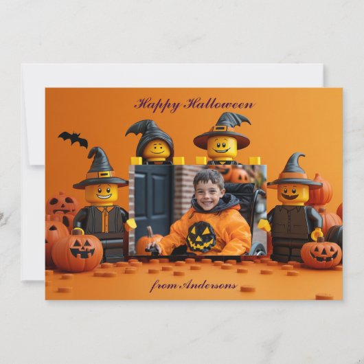 Halloween groeten met aangepaste foto Card Kaart (Voorkant)