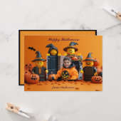 Halloween groeten met aangepaste foto Card Kaart (Voorkant / Achterkant in situ)