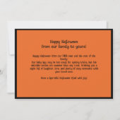 👻Halloween groeten met aangepaste foto Kaart (Achterkant)