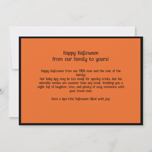 👻Halloween groeten met aangepaste foto Kaart (Achterkant)