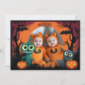 👻Halloween-groeten met aangepaste foto Kaart (Voorkant)