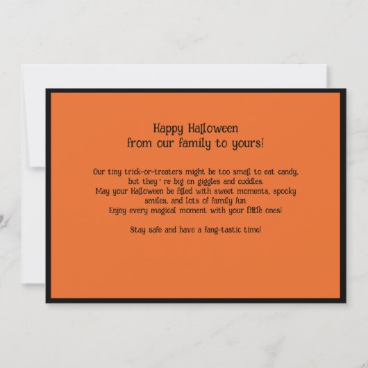 👻Halloween-groeten met aangepaste foto Kaart (Achterkant)