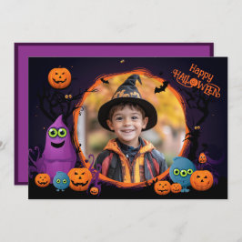 Halloween groeten met aangepaste fotokaart kaart
